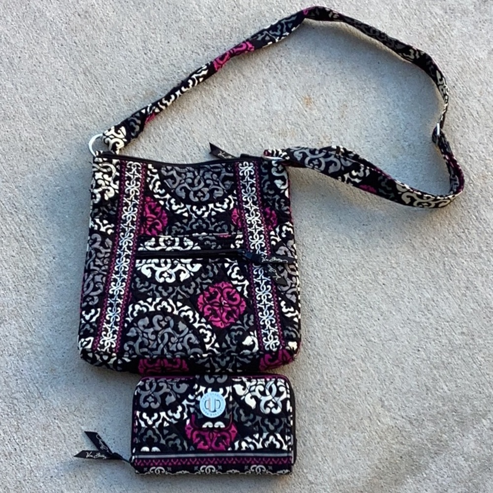 Vera Bradley satchel and matching wallet